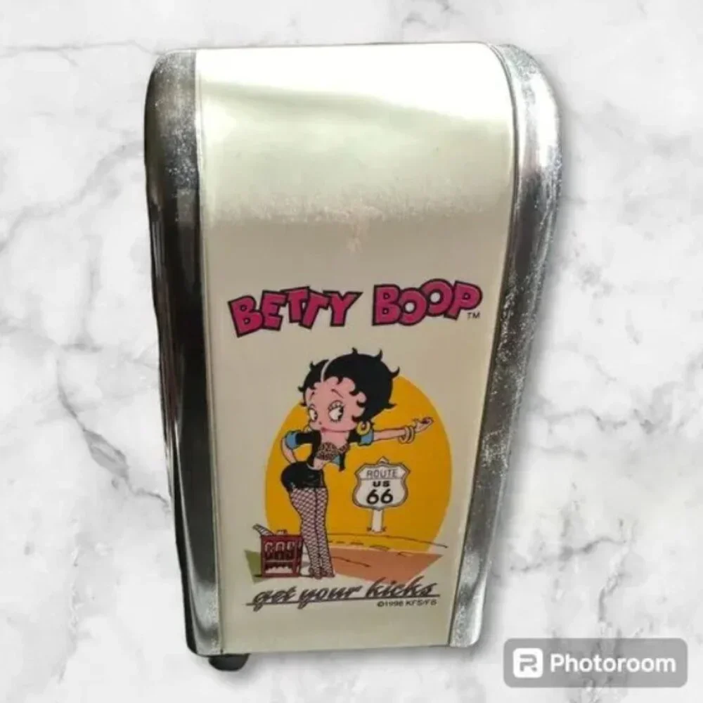 1996 get your kicks BETTY BOOP Napkin Dispenser/Holder, Vintage